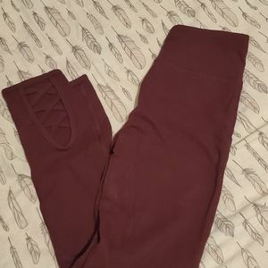 Burgundy Crop leggings